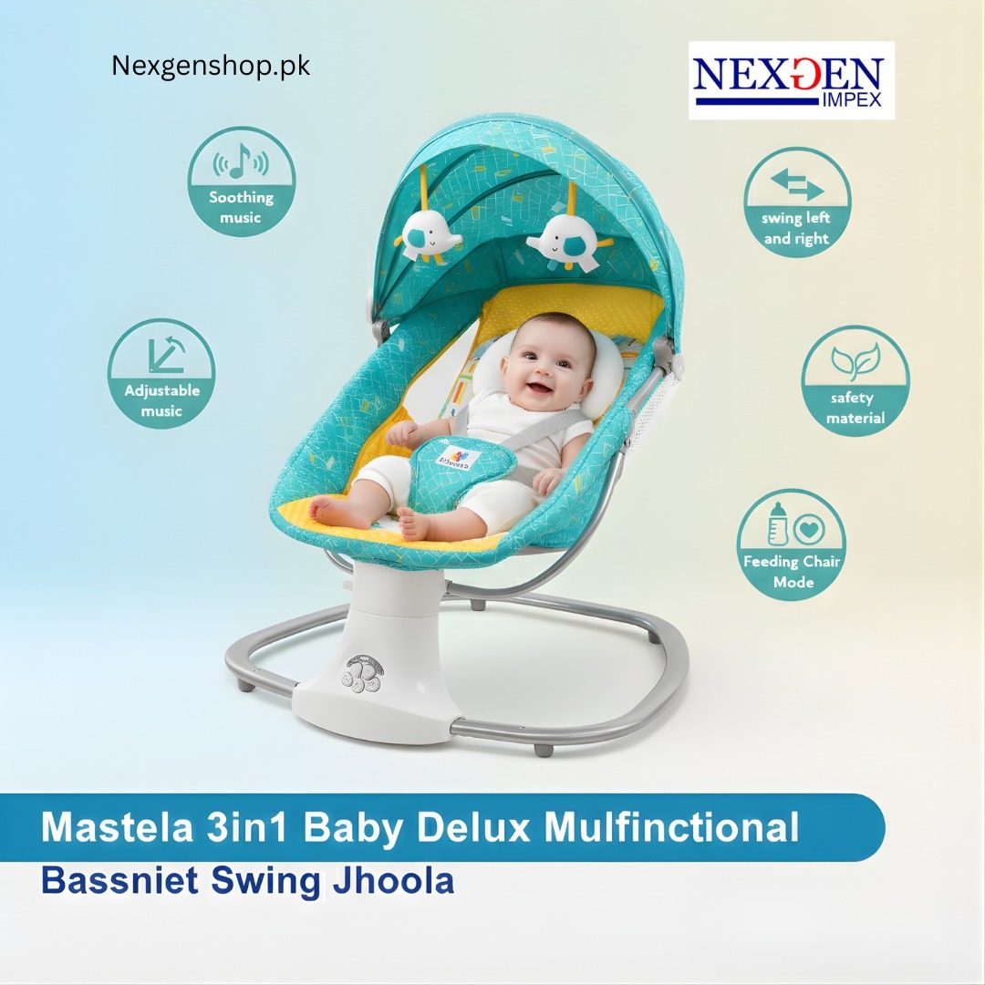 Mastela 3-in-1 Multi-Functional Baby Bassinet Swing β Grey